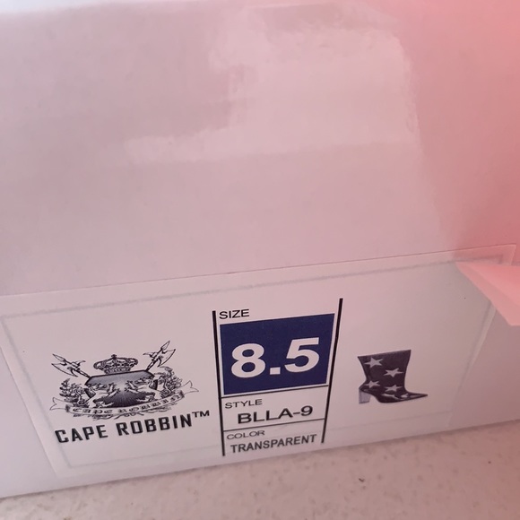 Cape Robbin BELLA clear boot w glitter stars US8.5 - Picture 9 of 11